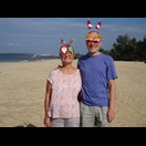 Dagmar bestand auf einem Weihnachts-Selfie